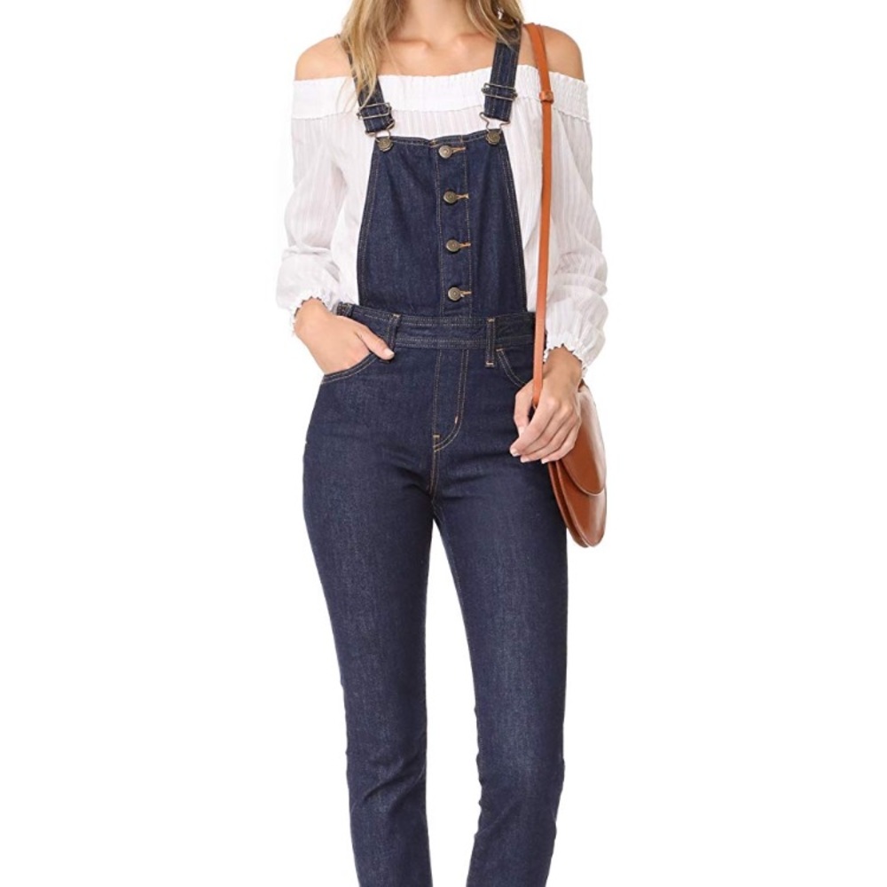 Levi’s orange tab denim darkwash overalls